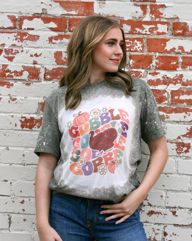 Gobble Gobble Gobble Bleached Tee