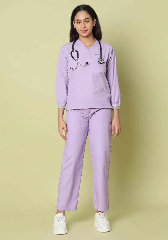 Classic Women's Longsleeves (Pastel Lilac) Scrub