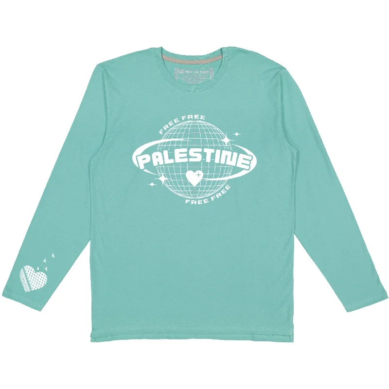 Elegant casual clothing for modern women               Free Palestine Long Sleeve Tee